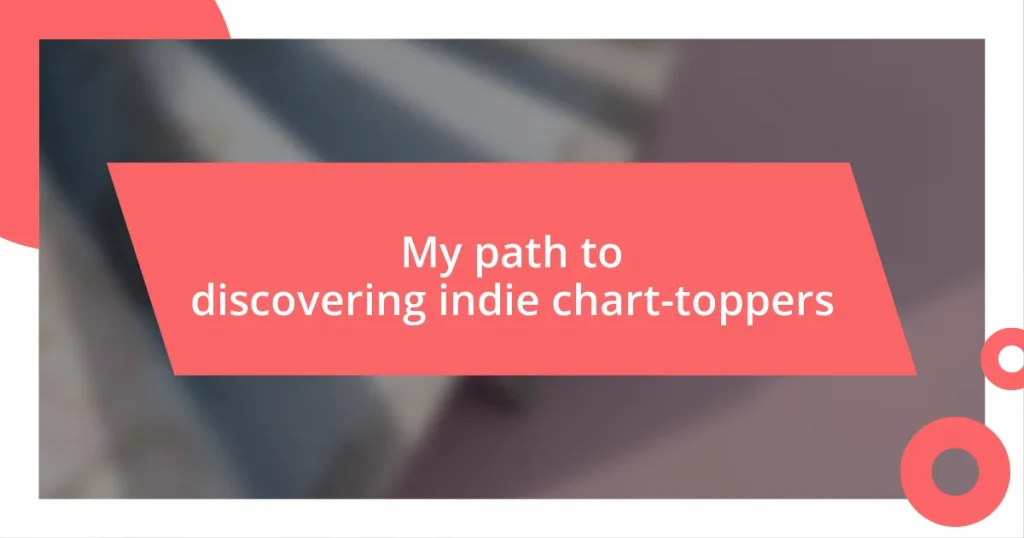 My path to discovering indie chart-toppers